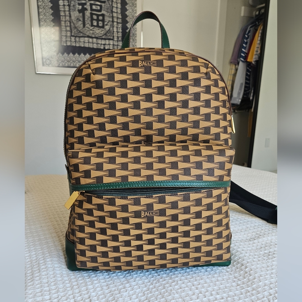 Bally Leather Pendant Backack